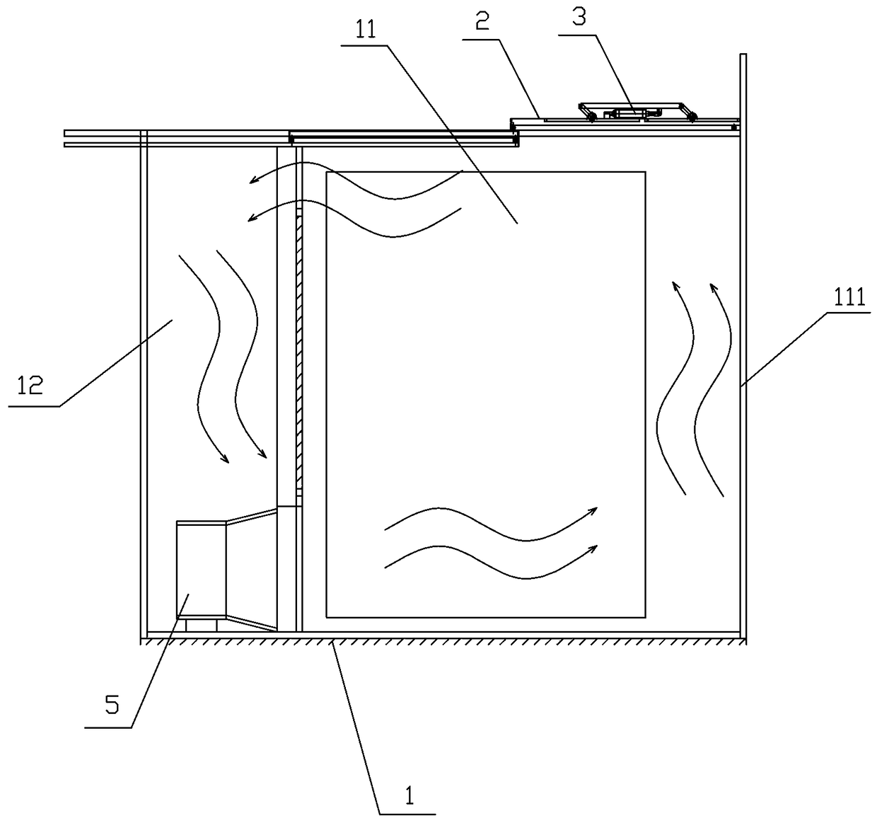 Quick moisture removing energy-saving bamboo curtain drying room