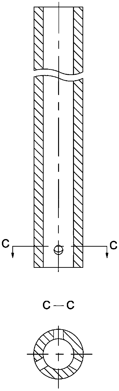 Pipe electrode with flexible supporting function and function of promoting discharge of machined products and small deep hole electrical machining method thereof