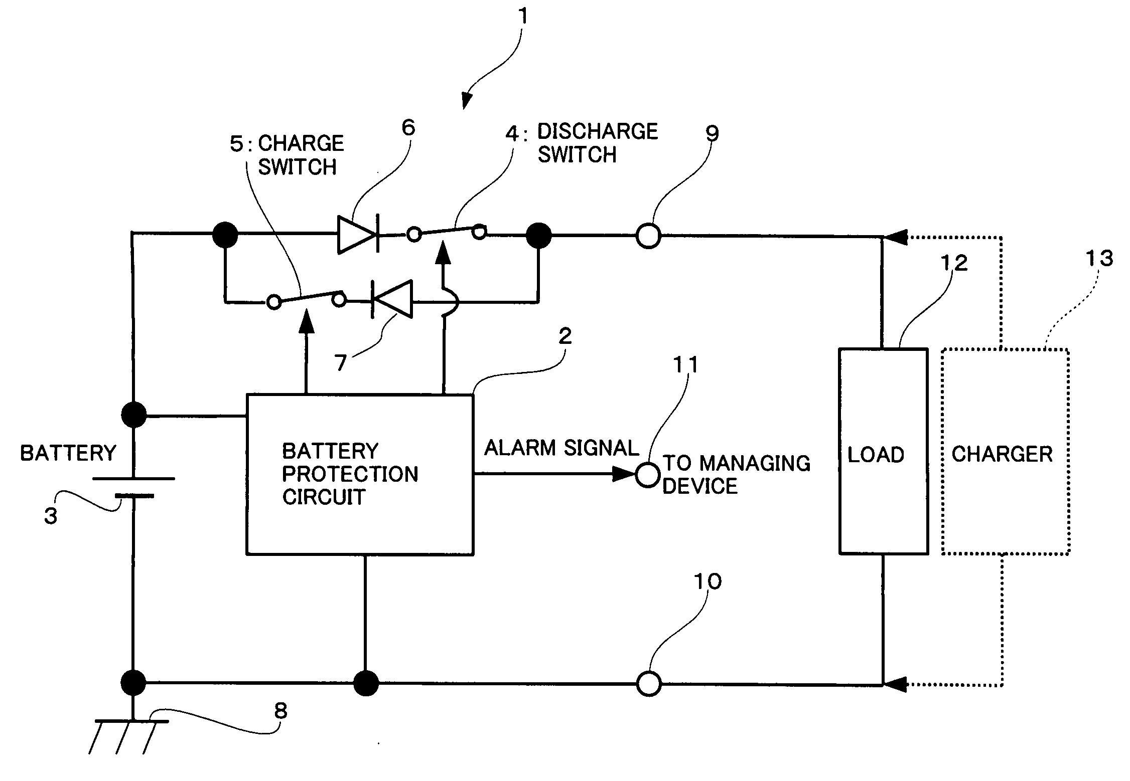 Battery protection circuit, method for protecting battery, power supply device and program