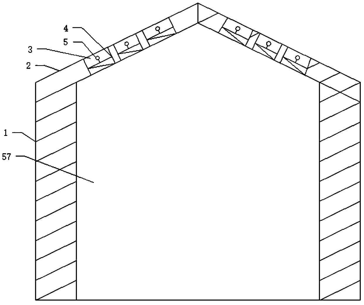 Intelligent building with fireproof roof