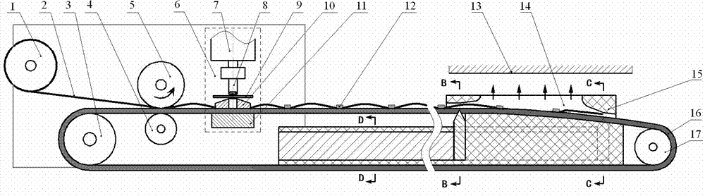 Continuous electric explosive spraying device for hole inner wall wires