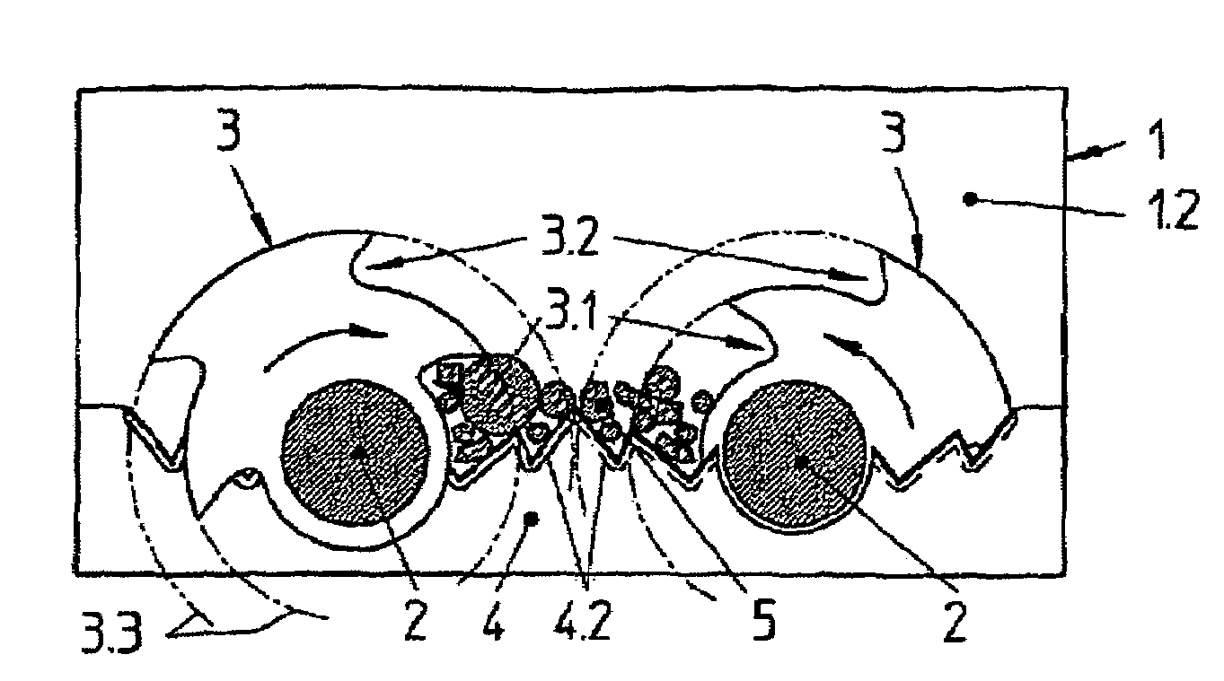 Grinding machine and method of grinding material