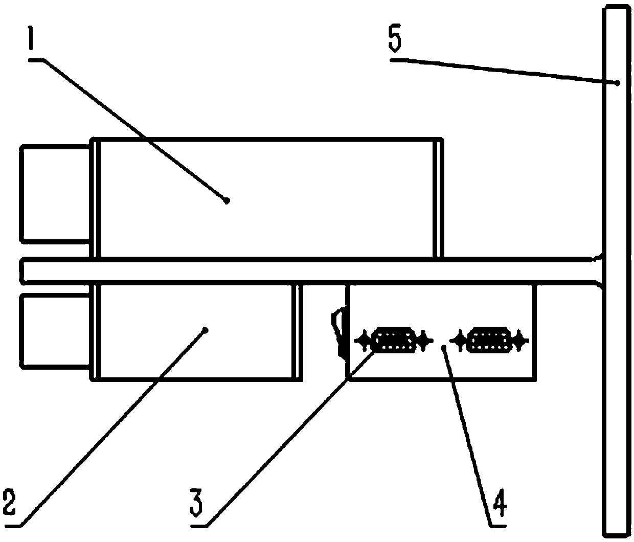 Displacement deformation measuring device and method based on PSD and laser ranging