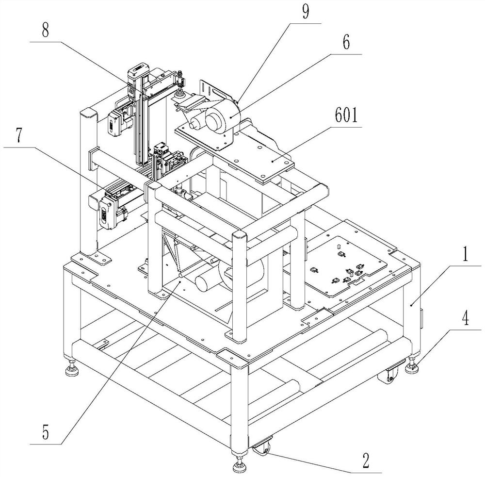 Full-automatic labeling device for wafer packaging box