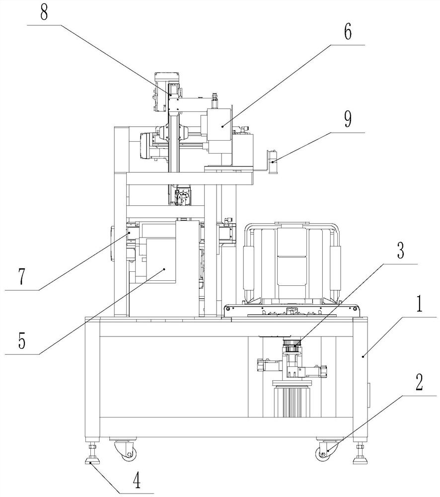 Full-automatic labeling device for wafer packaging box