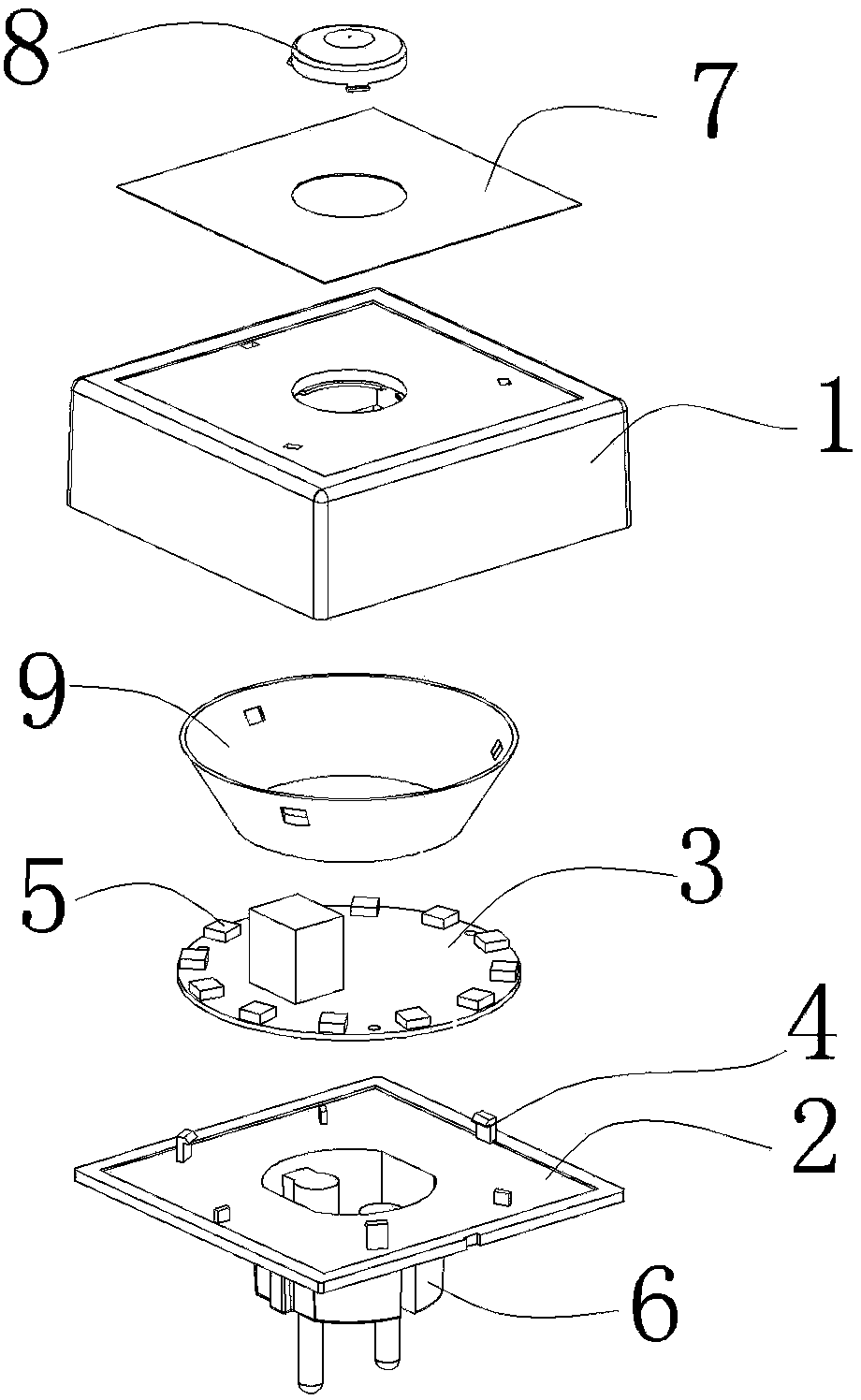 Novel wall lamp with induction function