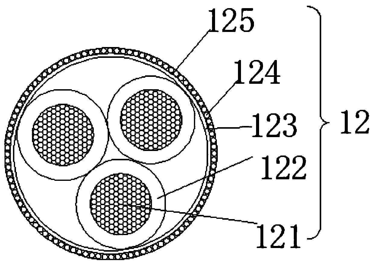 Torsion flexible cable for robot mechanical arm