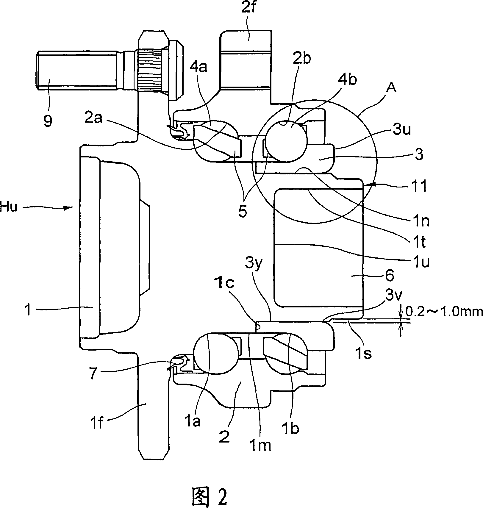 Hub unit for wheel