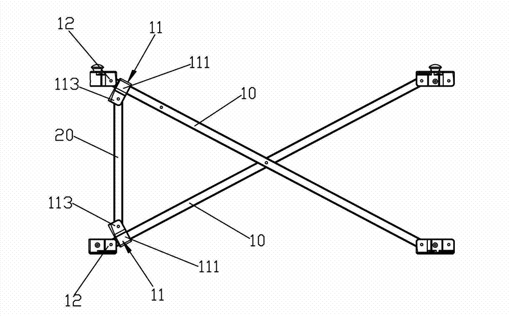 Folding support mechanism, folding bed stand and folding seat bracket