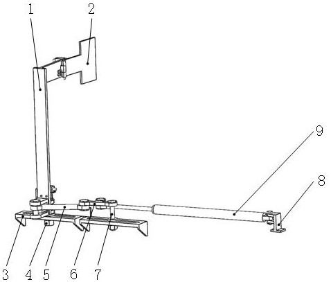 On-line length measuring and positioning device for pipe rod in integrated catwalk for well repair in oil field and use method of on-line length measuring and positioning device