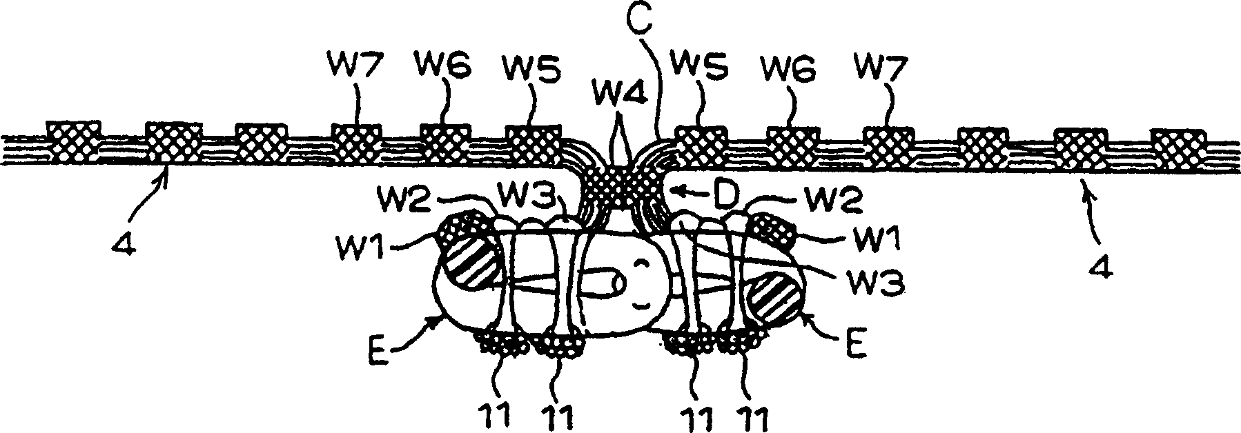 Slide fastener tape and slide fastener stringer using the same tape