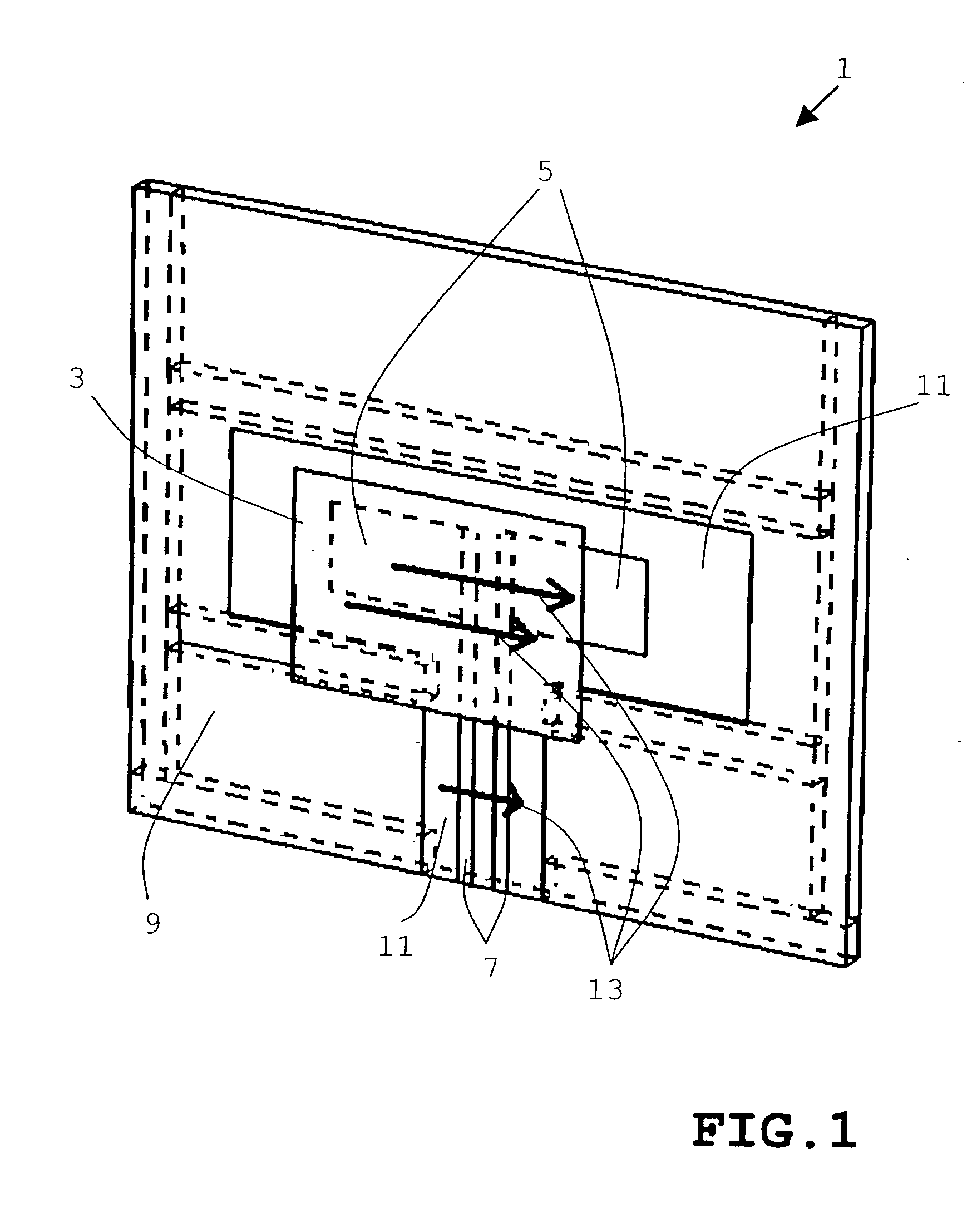 Symmetrical antenna in layer construction method