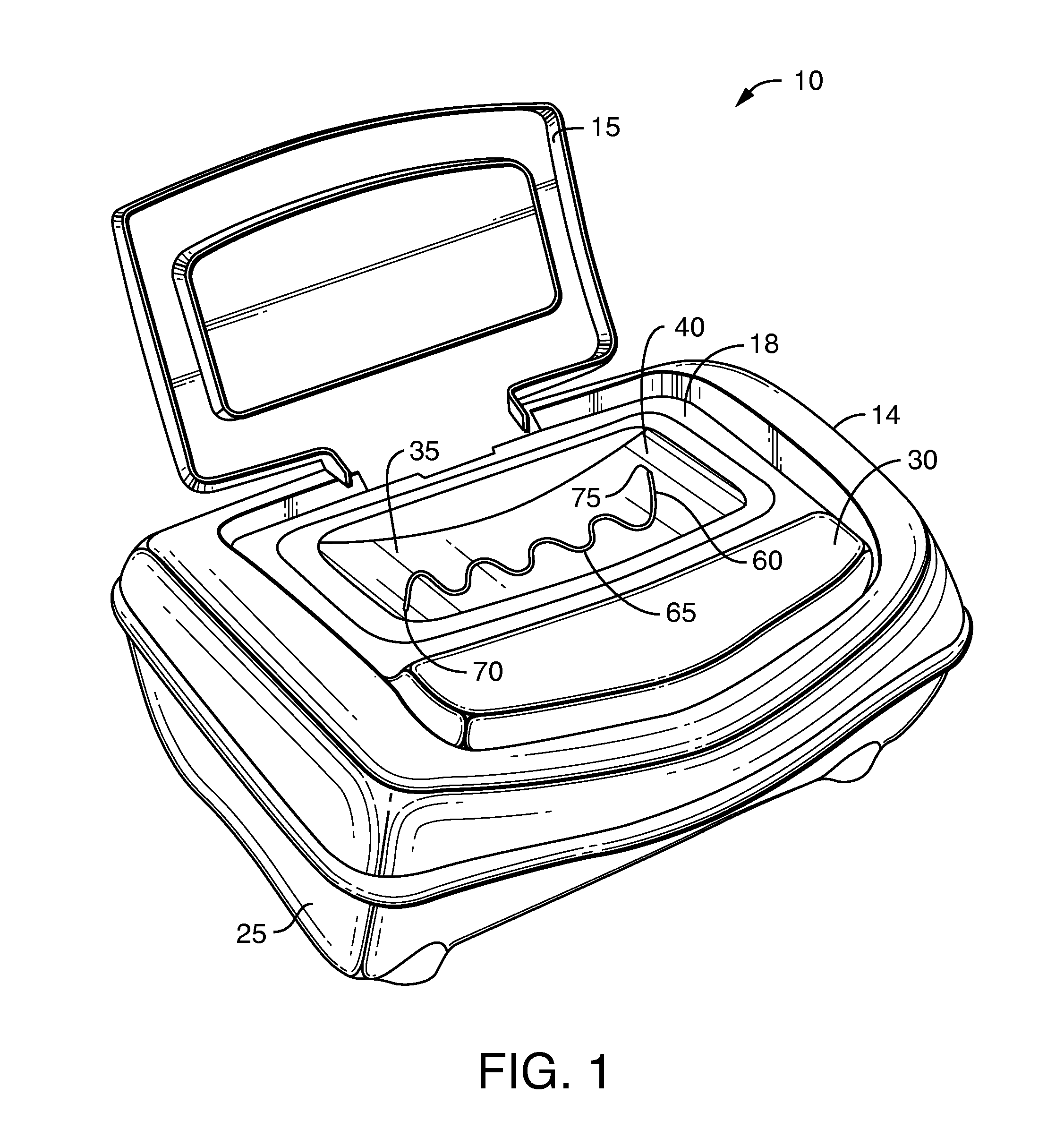 Wet wipe dispenser with improved arc-shaped dispensing partition