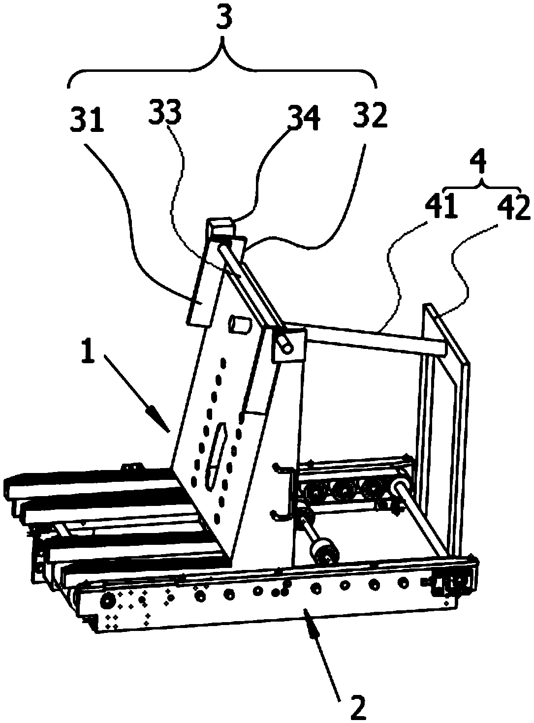 Board frame transmission mechanism of obliquely-vertical board collecting and placing machine