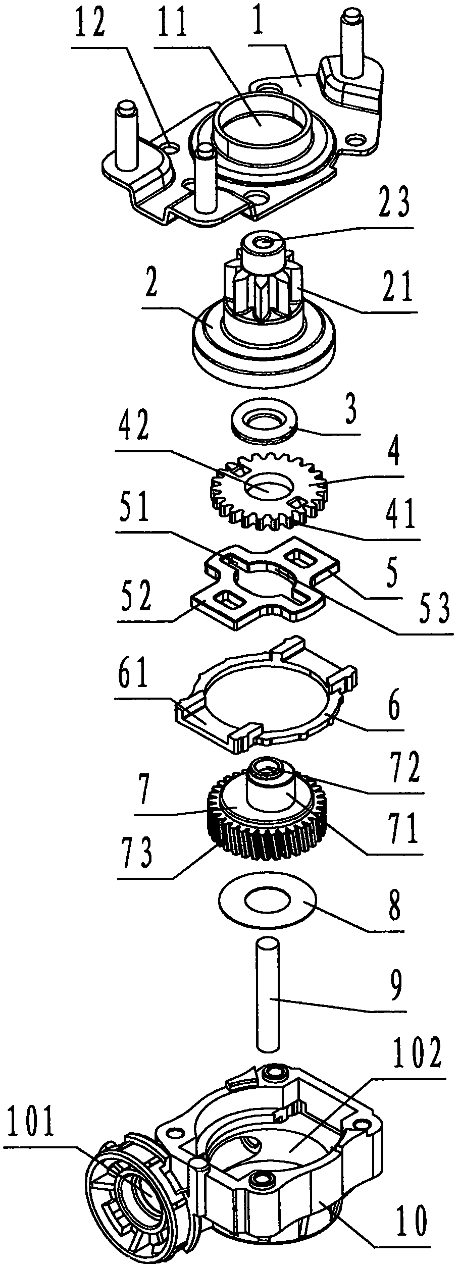 A simple anti-big reverse lifting reducer for car seats