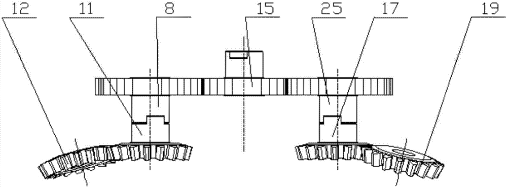 Bevel gear-elliptical gear eccentric wheel rocking bar combined-type wide and narrow row spacing transplanting mechanism