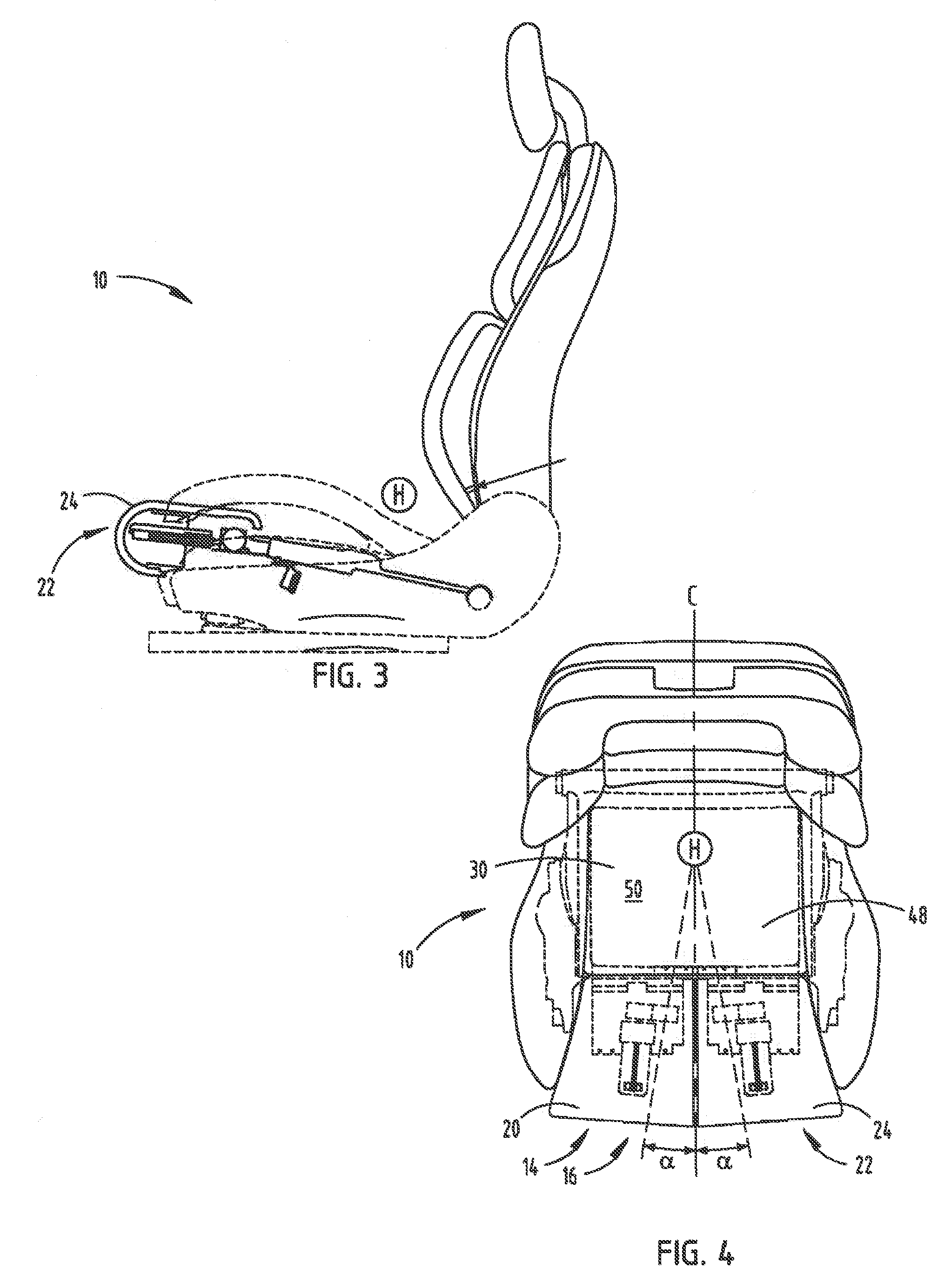 Independent cushion extension with optimized leg-splay angle