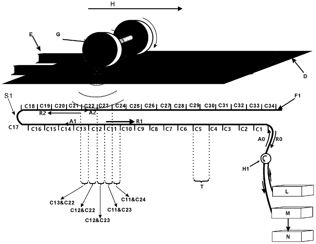 A Fiber Distributed Sensing System with U-shaped Sensing Fiber Deployment Structure