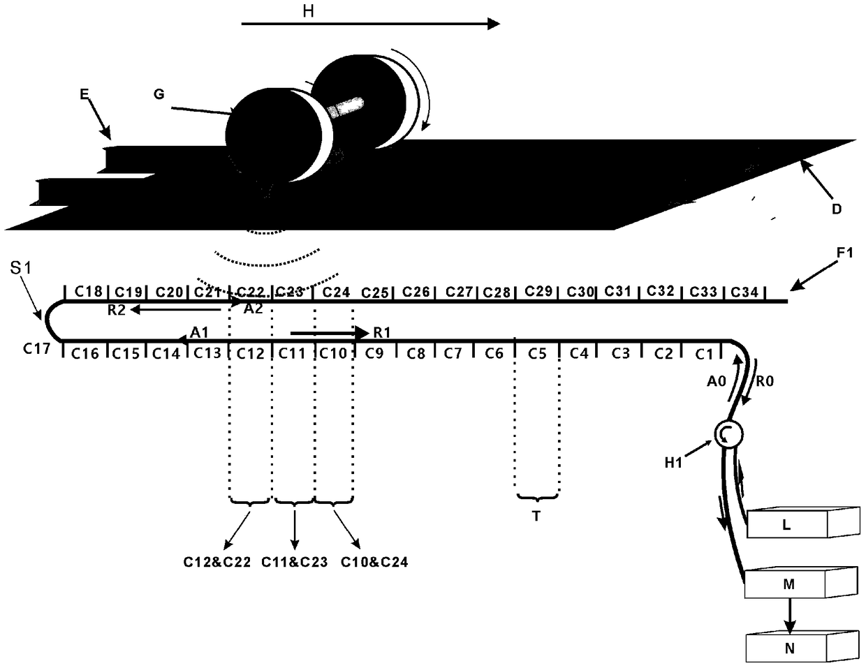 A Fiber Distributed Sensing System with U-shaped Sensing Fiber Deployment Structure