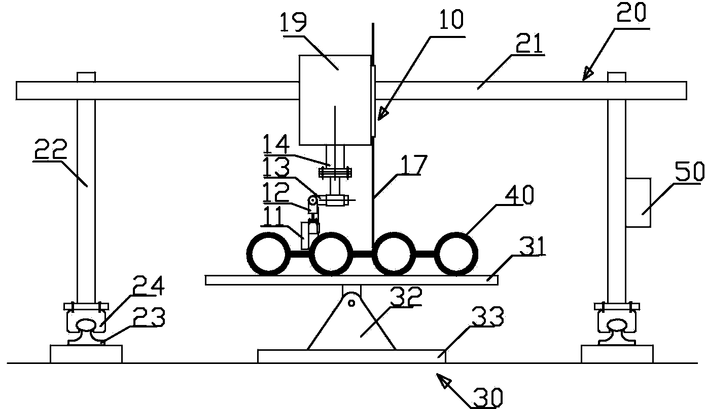 Automatic high temperature chloride corrosion resisting layer surfacing device of irregular surface and surfacing method