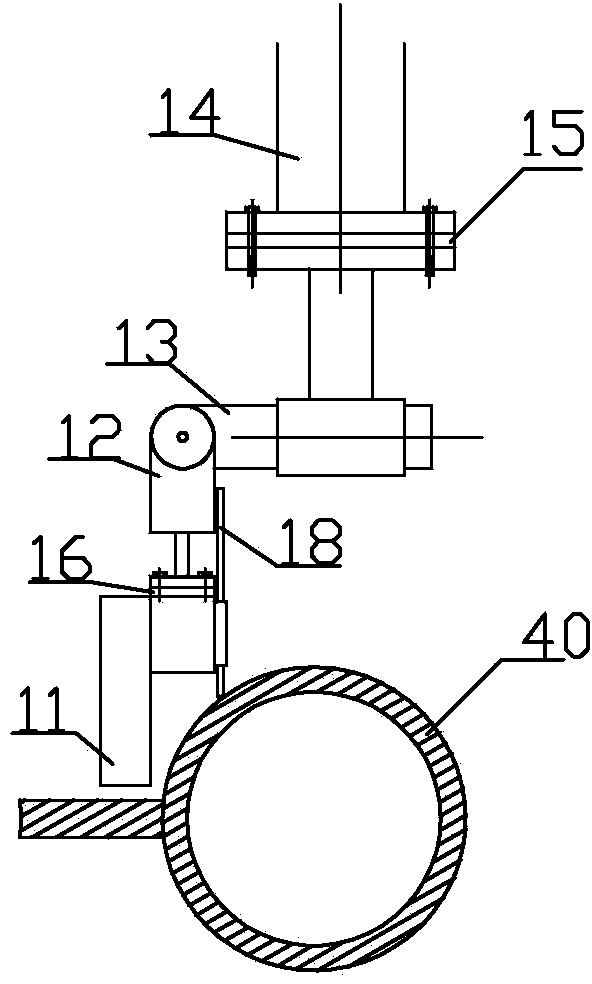 Automatic high temperature chloride corrosion resisting layer surfacing device of irregular surface and surfacing method