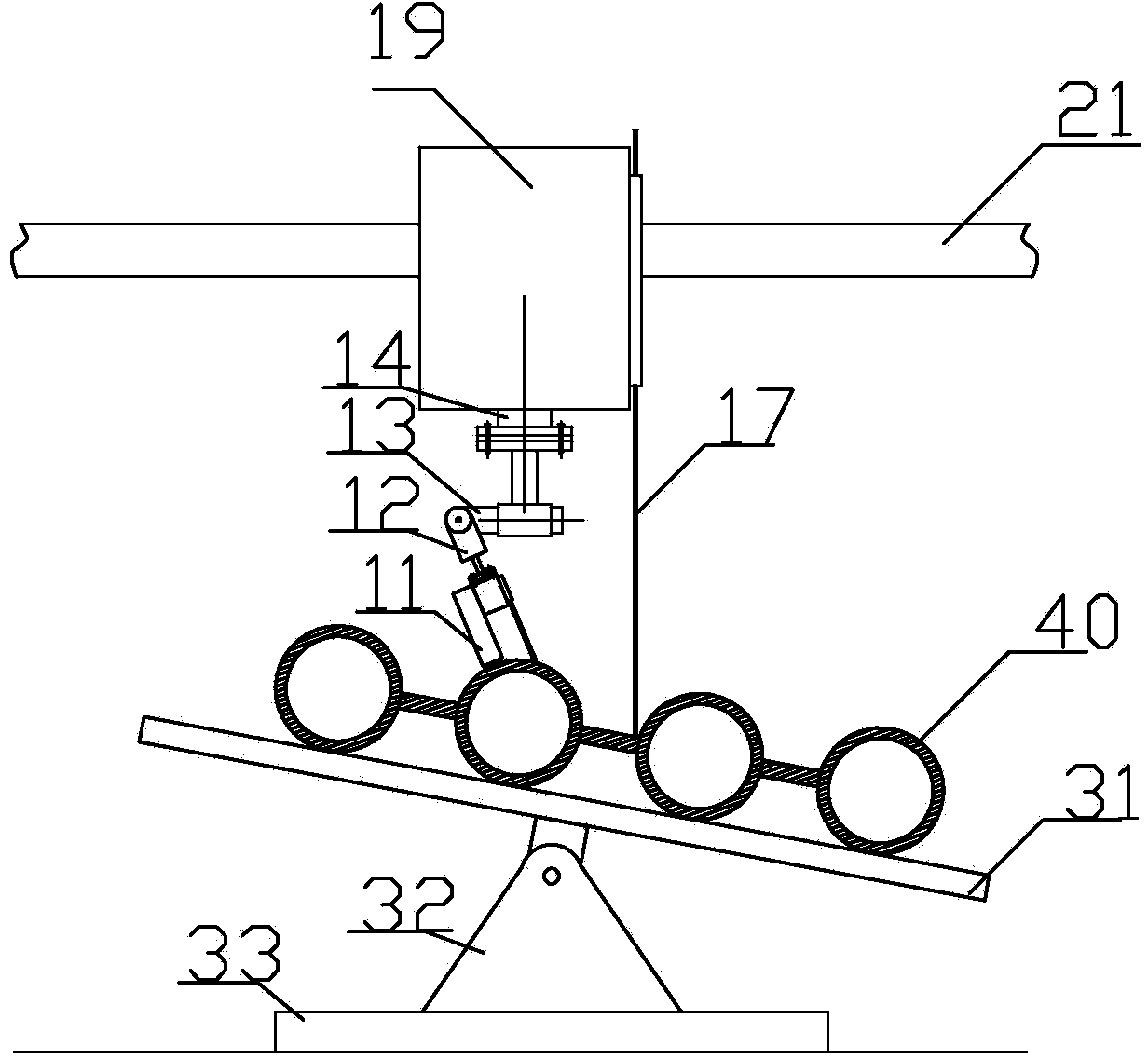 Automatic high temperature chloride corrosion resisting layer surfacing device of irregular surface and surfacing method