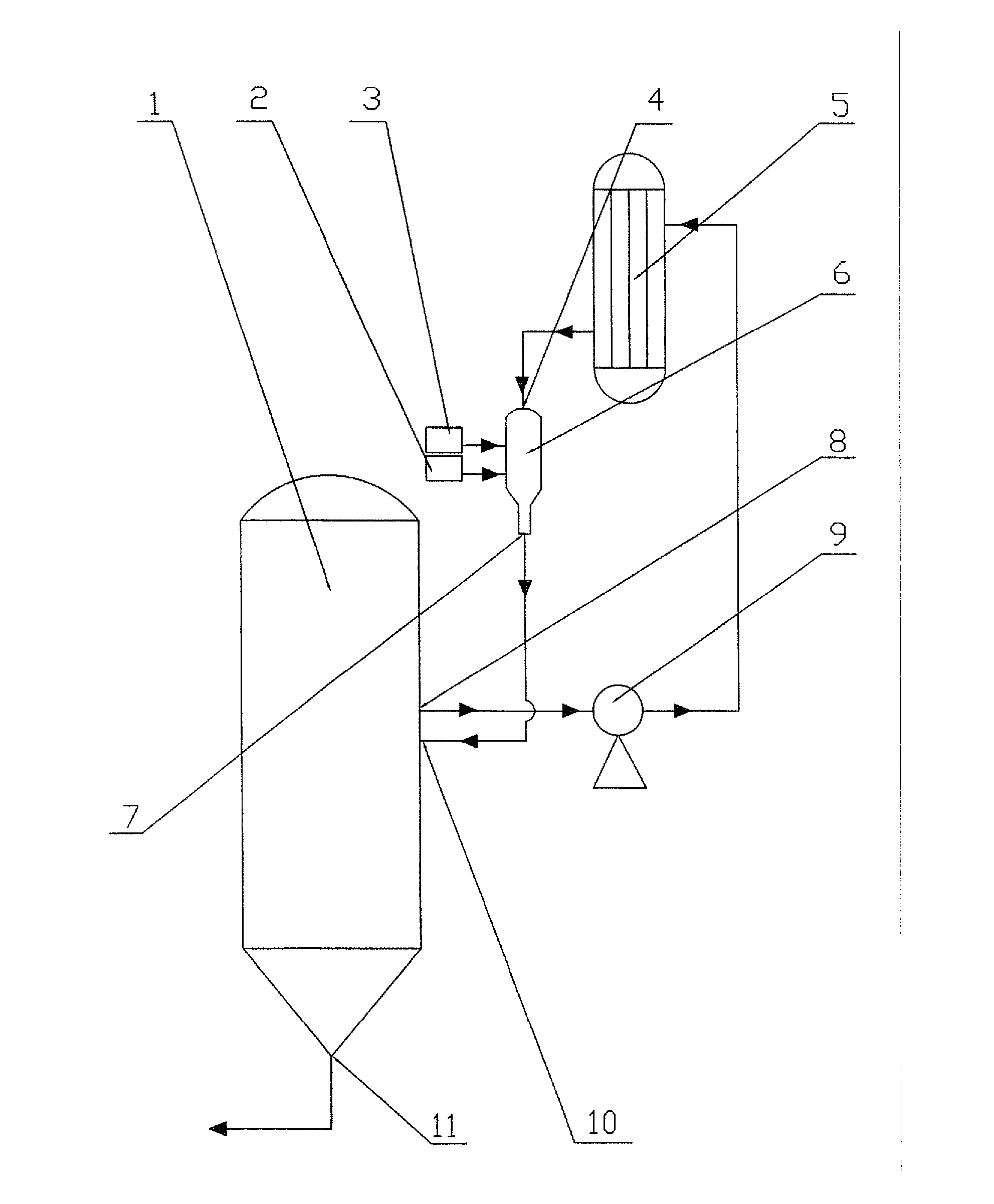 Process and apparatus for producing an intermediate in the synthesis of acesulfame potassium