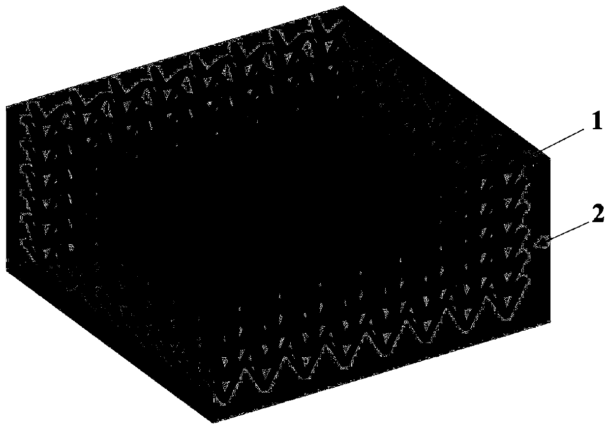 Negative Poisson's ratio cell lattice type ceramic skeleton reinforced composite material and manufacturing method