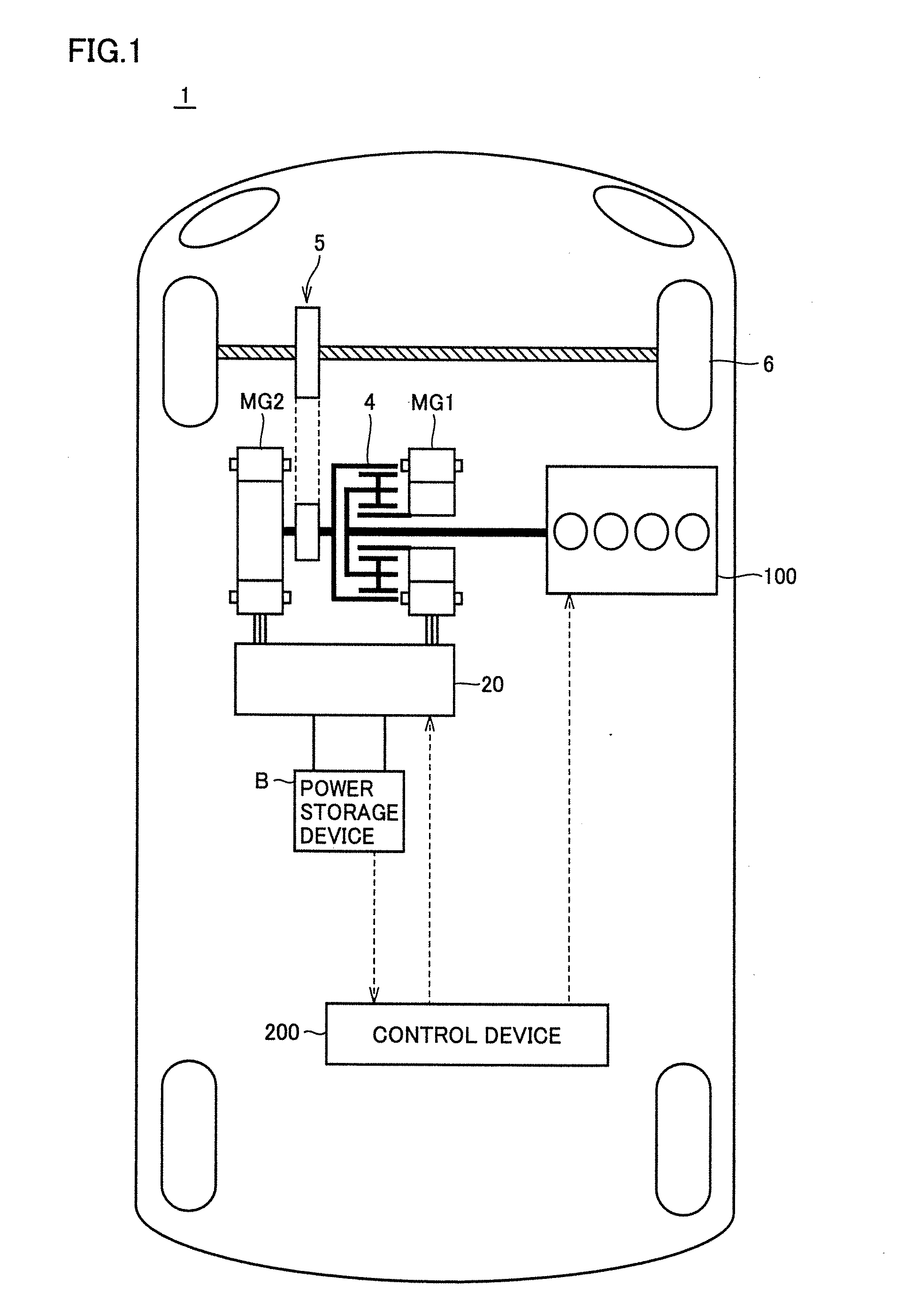 Device and method for controlling a hybrid vehicle