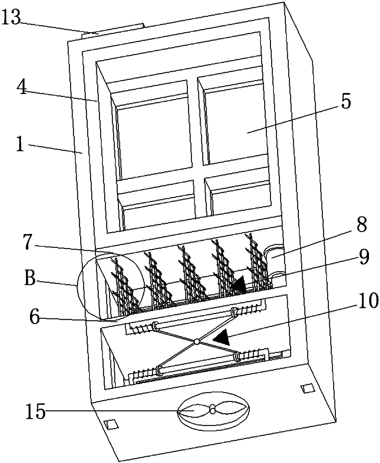 Electric vehicle battery heat dissipation device