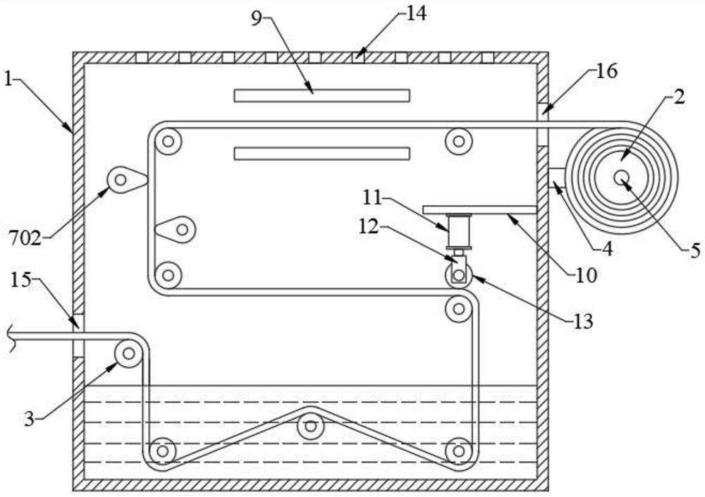 Antibacterial filter material production device