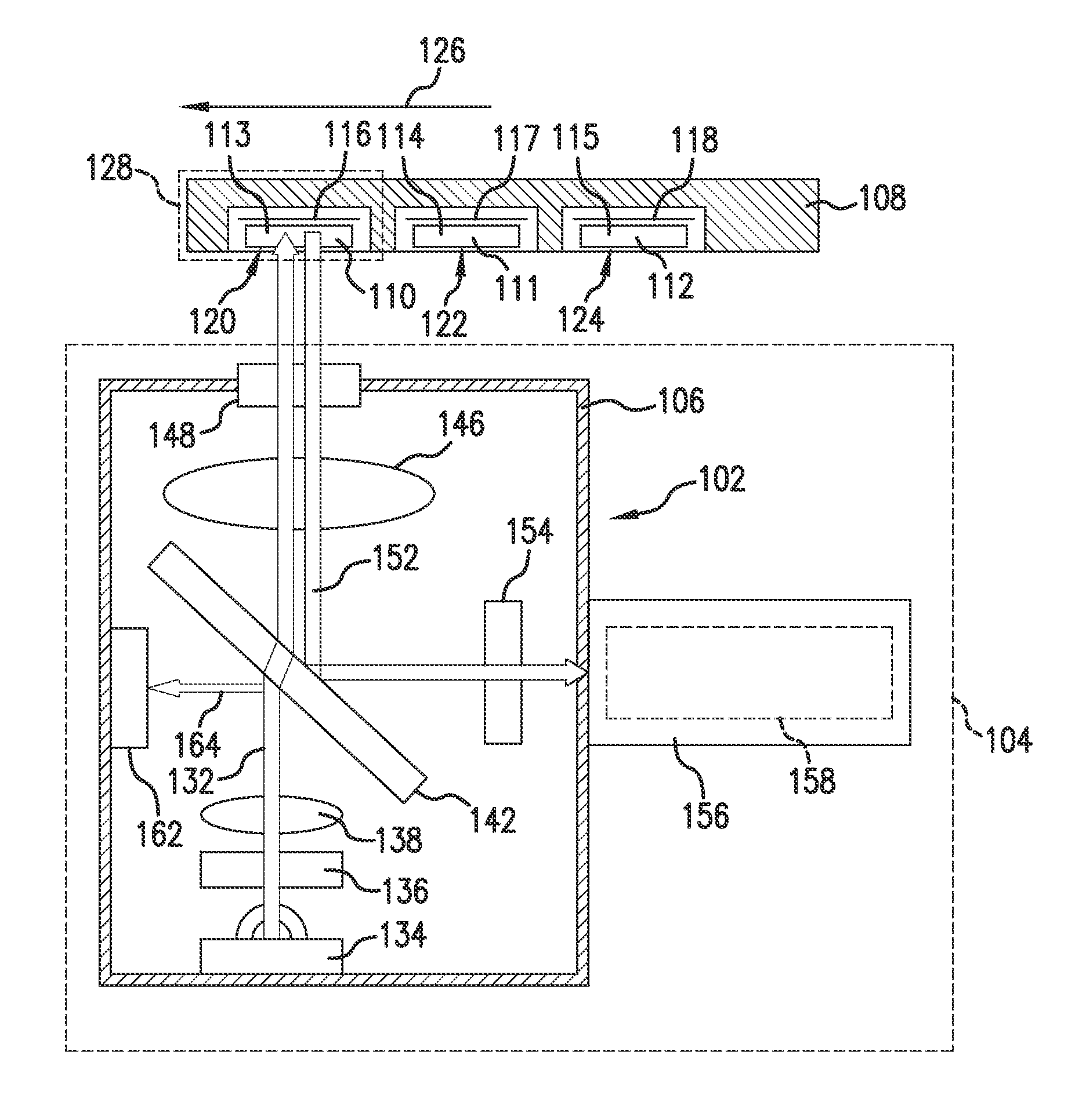 Optical system for portable osl reader