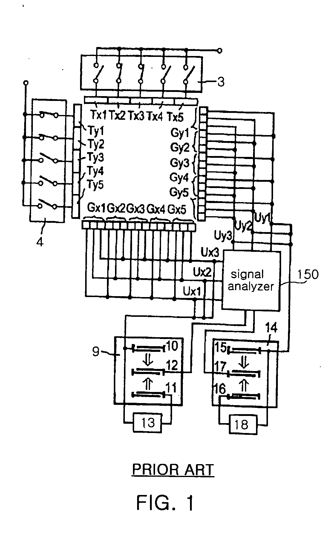 Apparatus for detecting touched-position using surface acoustic wave