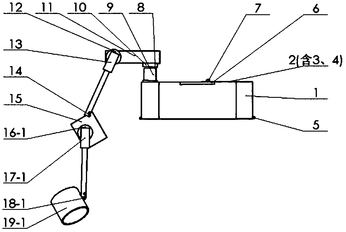 Four-freedom-degree wearable upper limb exercise auxiliary device with optimized freedom degree