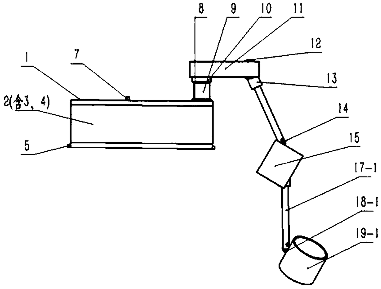 Four-freedom-degree wearable upper limb exercise auxiliary device with optimized freedom degree