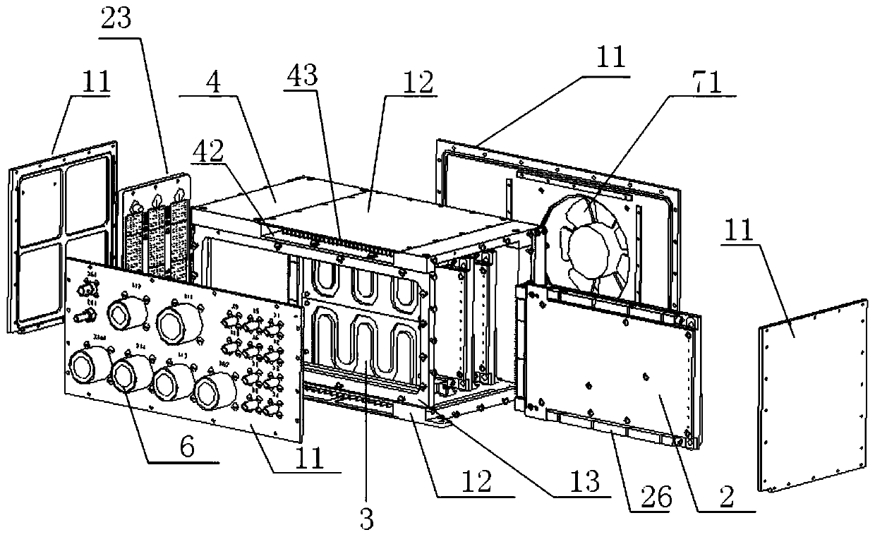 An onboard airtight cooling conduction chassis