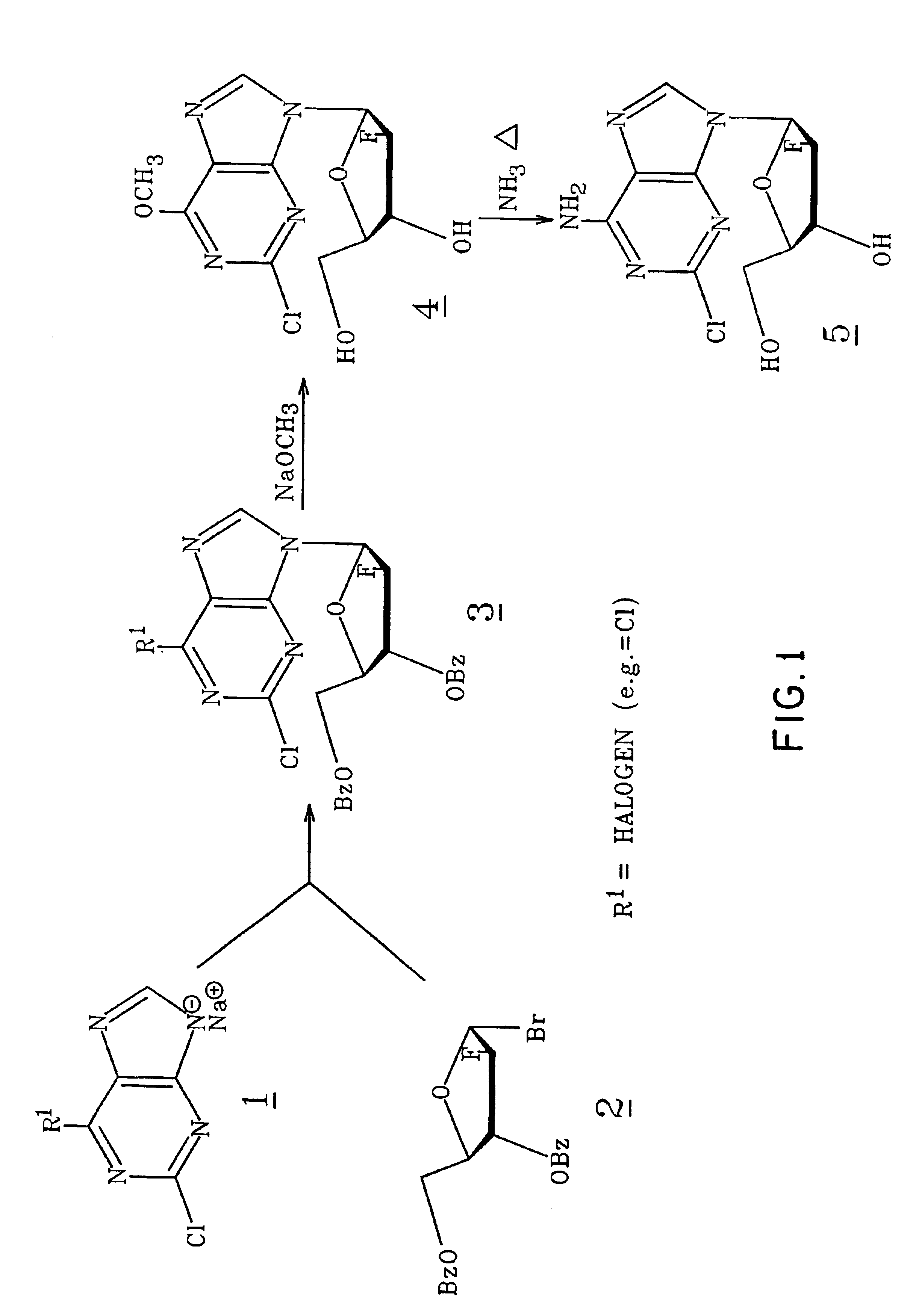 Method for synthesizing 2-chloro-9-(2-fluoro-beta-D-arabinofuranosyl)-9H-purin-6-amine