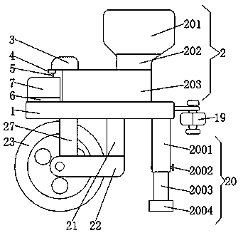 Sowing apparatus for ecological vegetable planting