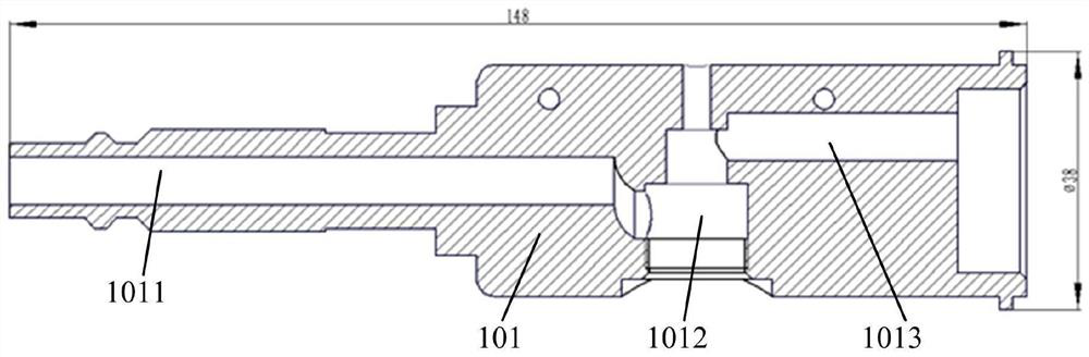 Pneumatic cutting assembly with one-way valve stop function