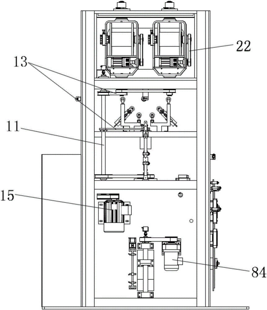 Vertical back burning single twist machine