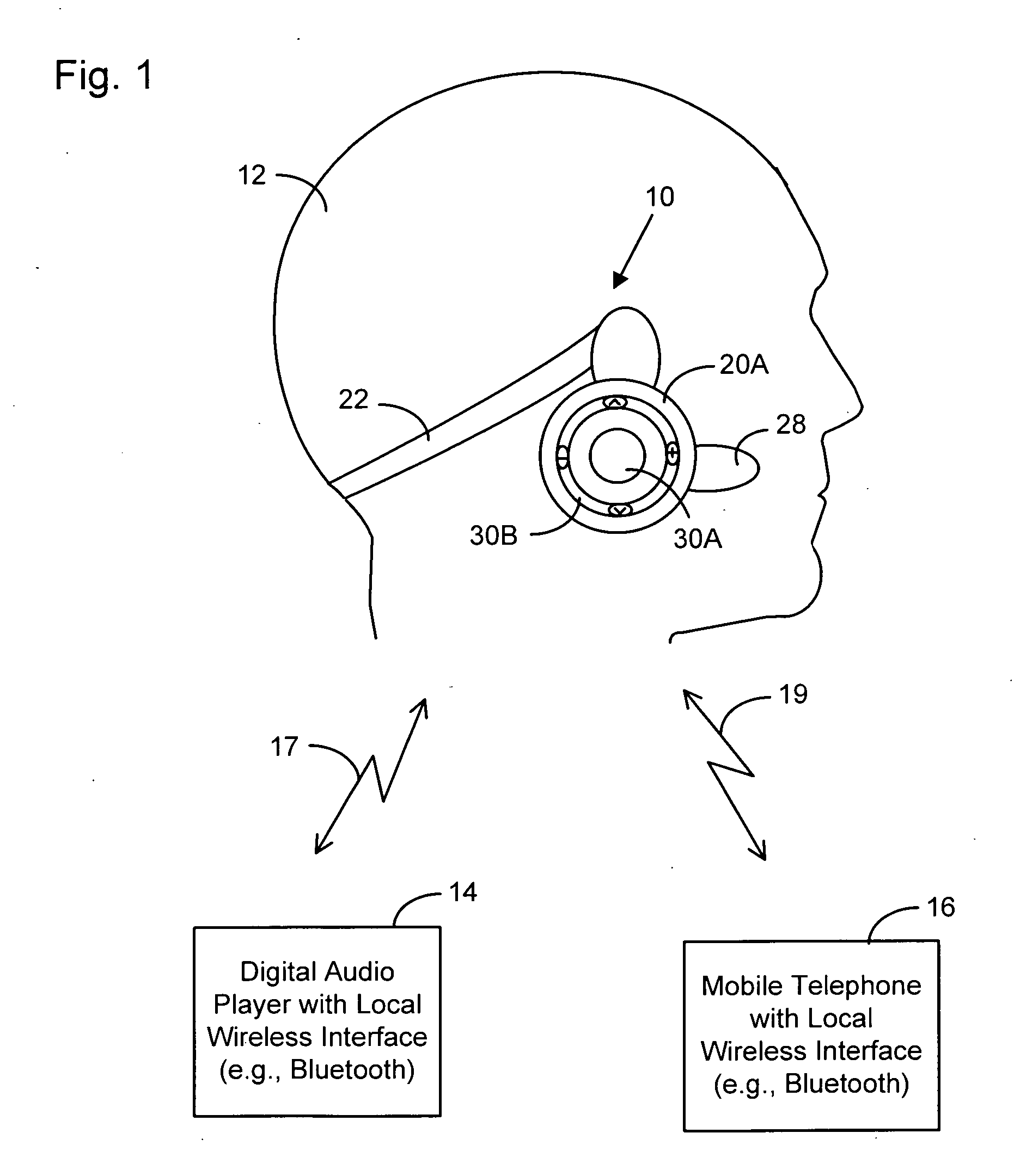 Wireless headset with mic-side driver cut-off