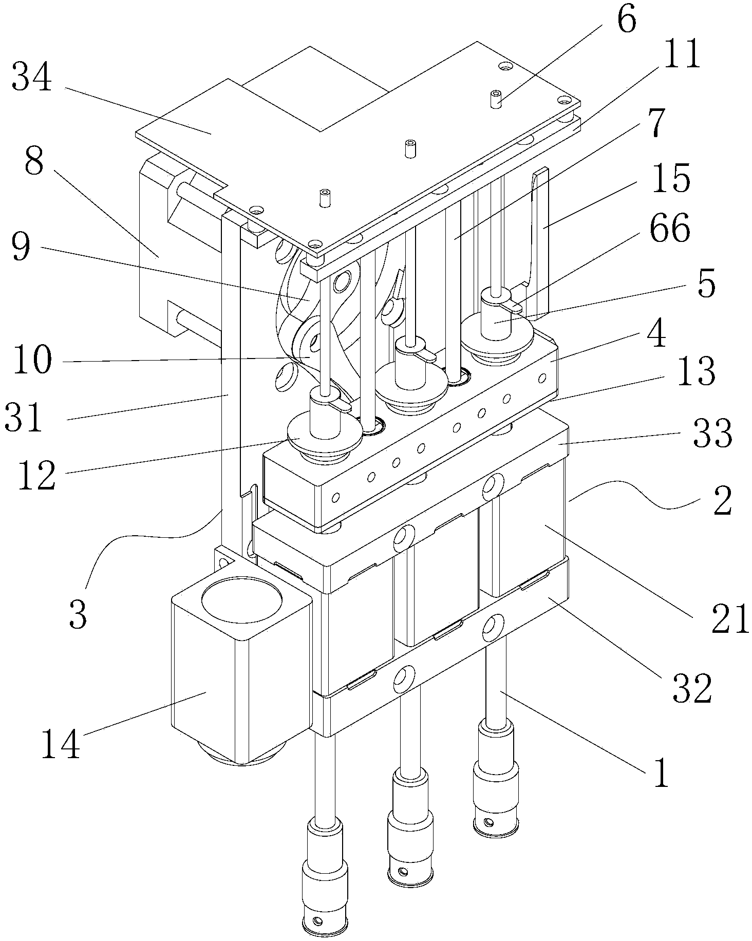 Novel chip mounting head and chip mounting machine