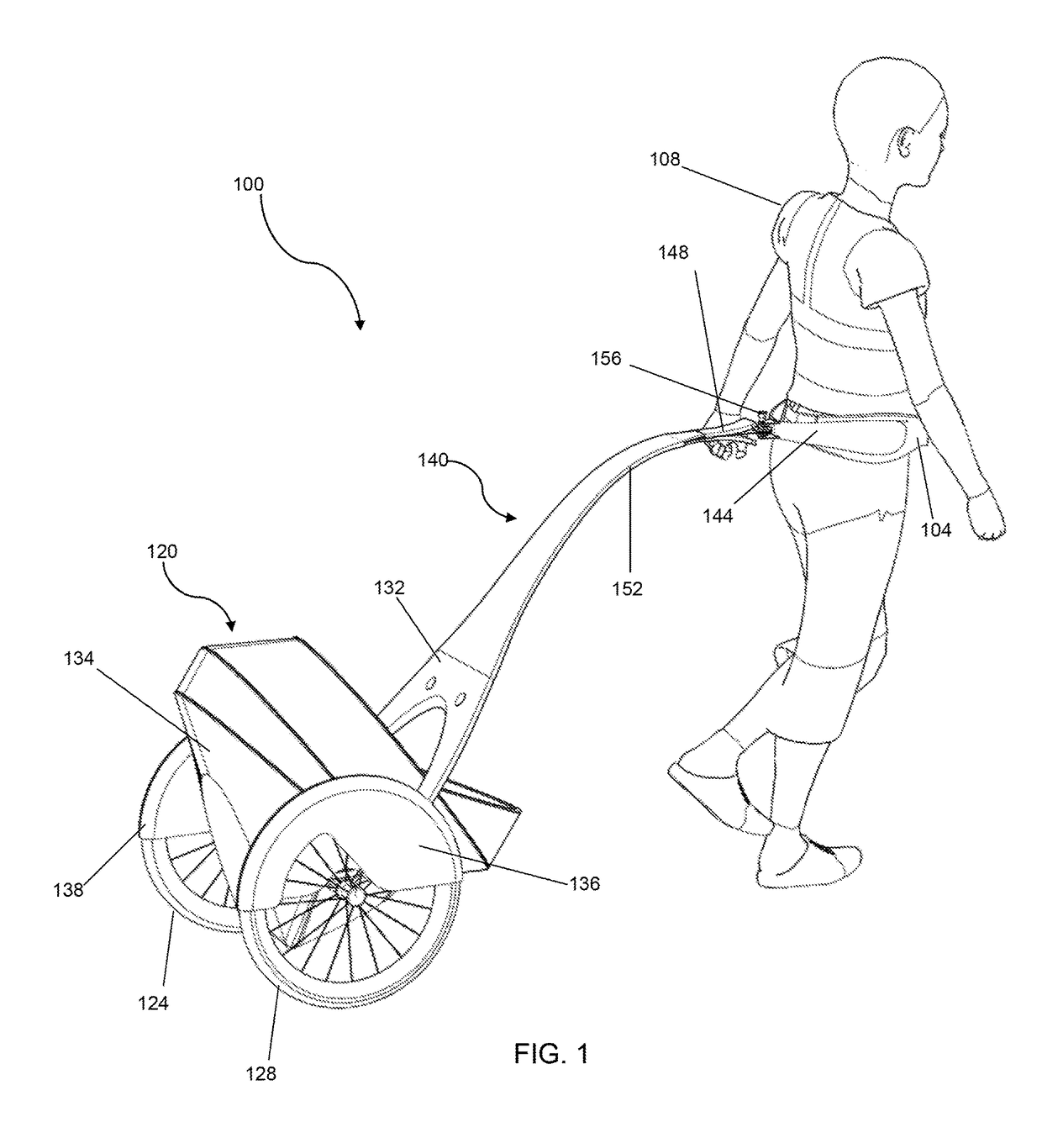 Apparatus and method for towing a load by a person