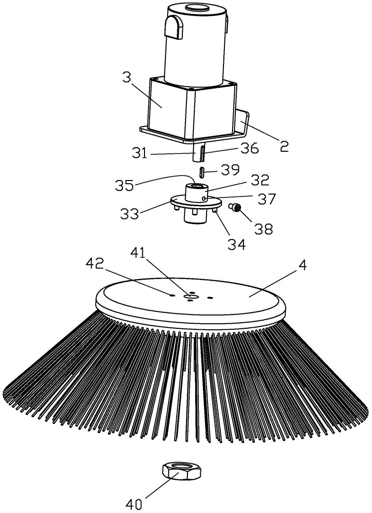 Universal regulating mechanism of sweeper side brush handle