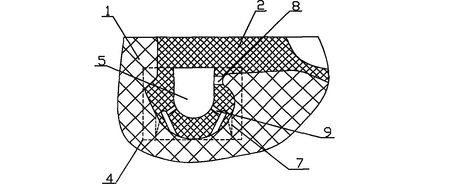 Damp cavity sealed type jogged dissepiment strainer plate and sealing method thereof