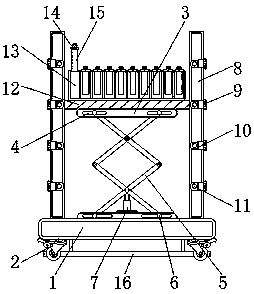 Goods lifting trolley