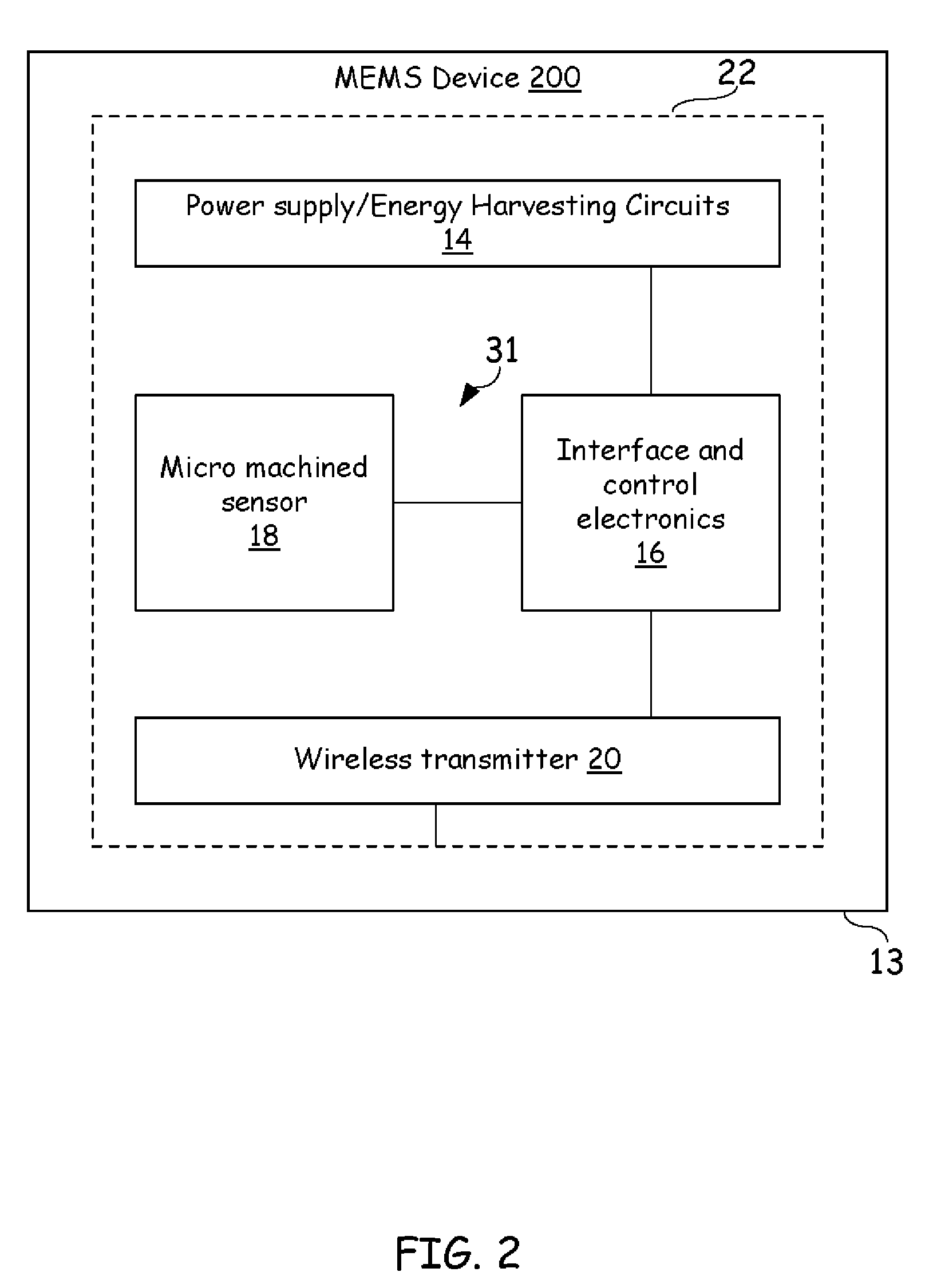 Energy harvesting technique to support remote wireless MEMS RF sensors