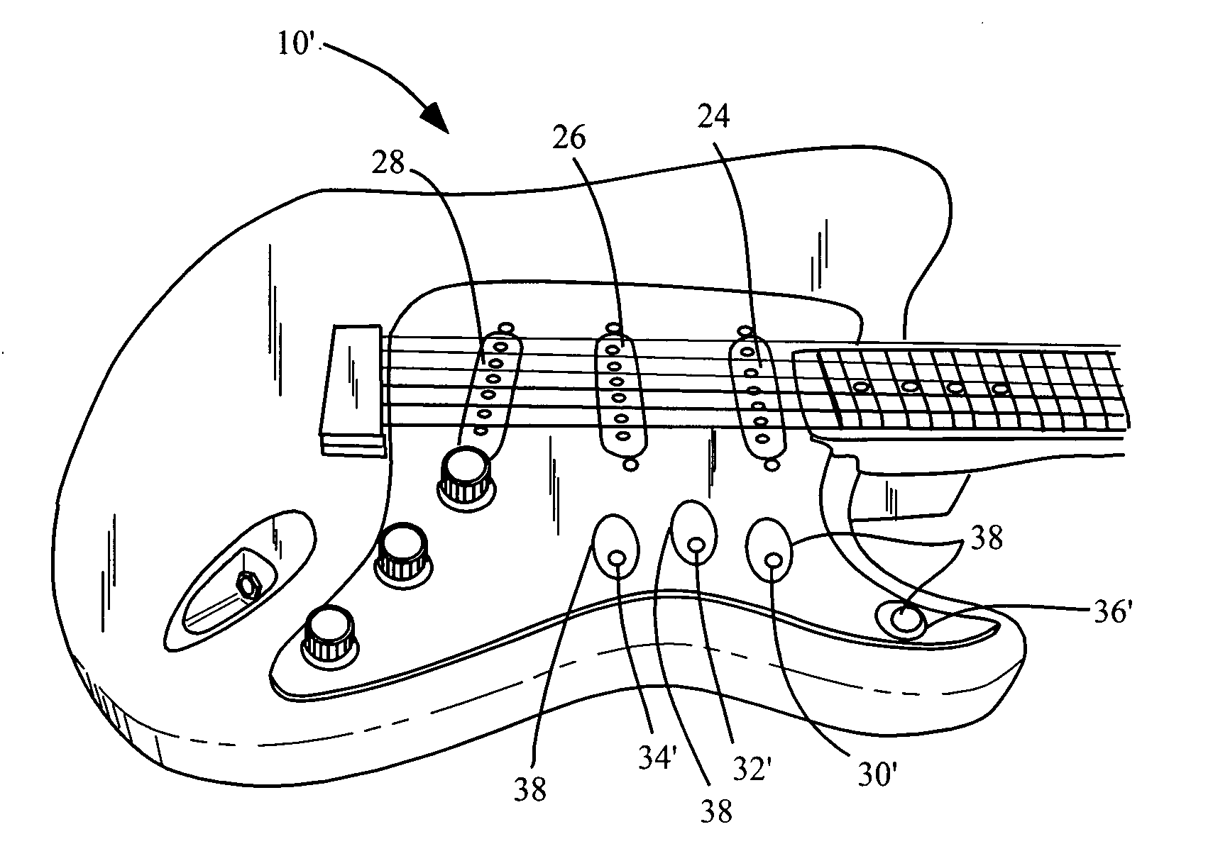 Electrical musical instrument with user interface and status display