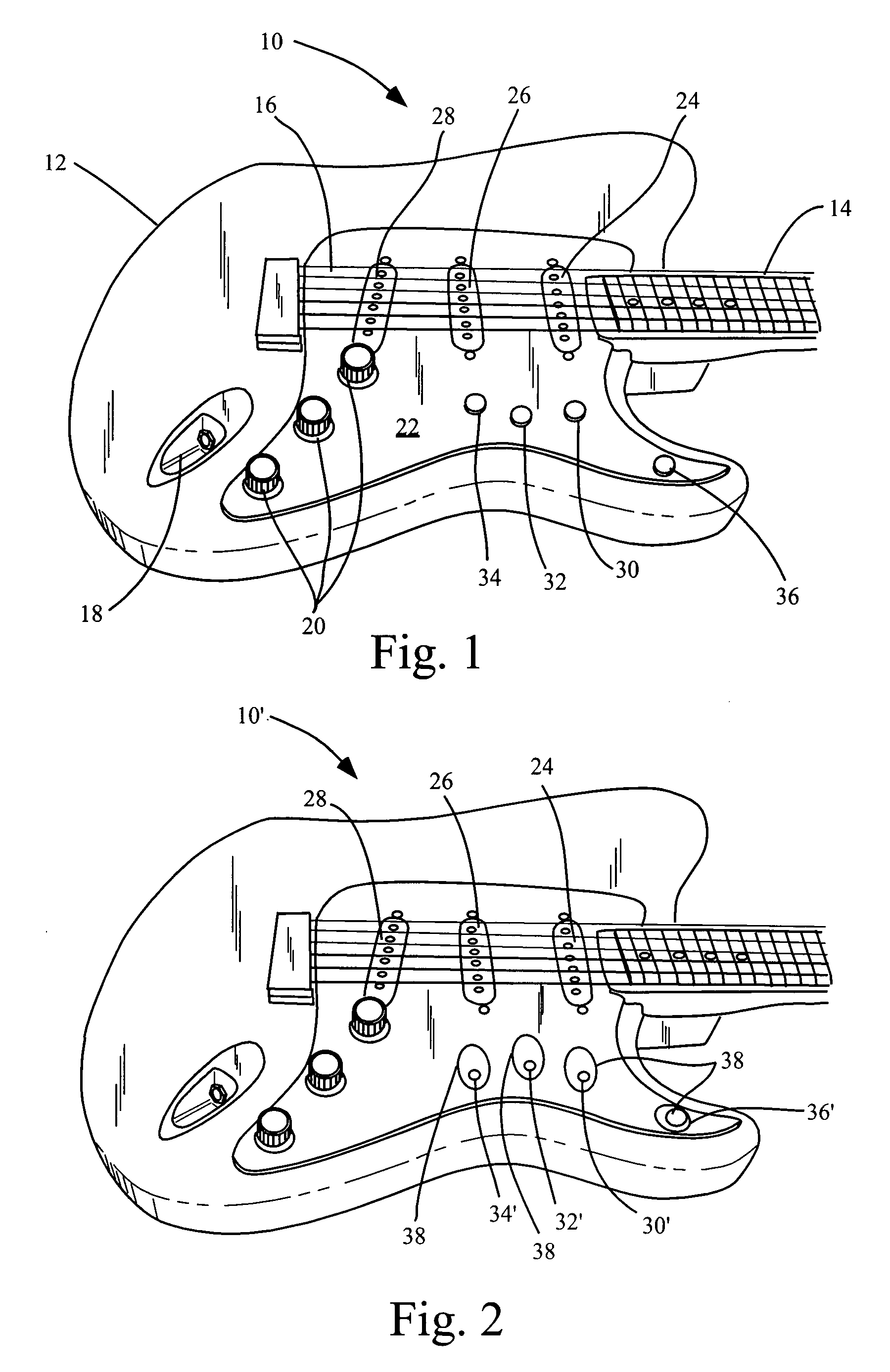 Electrical musical instrument with user interface and status display