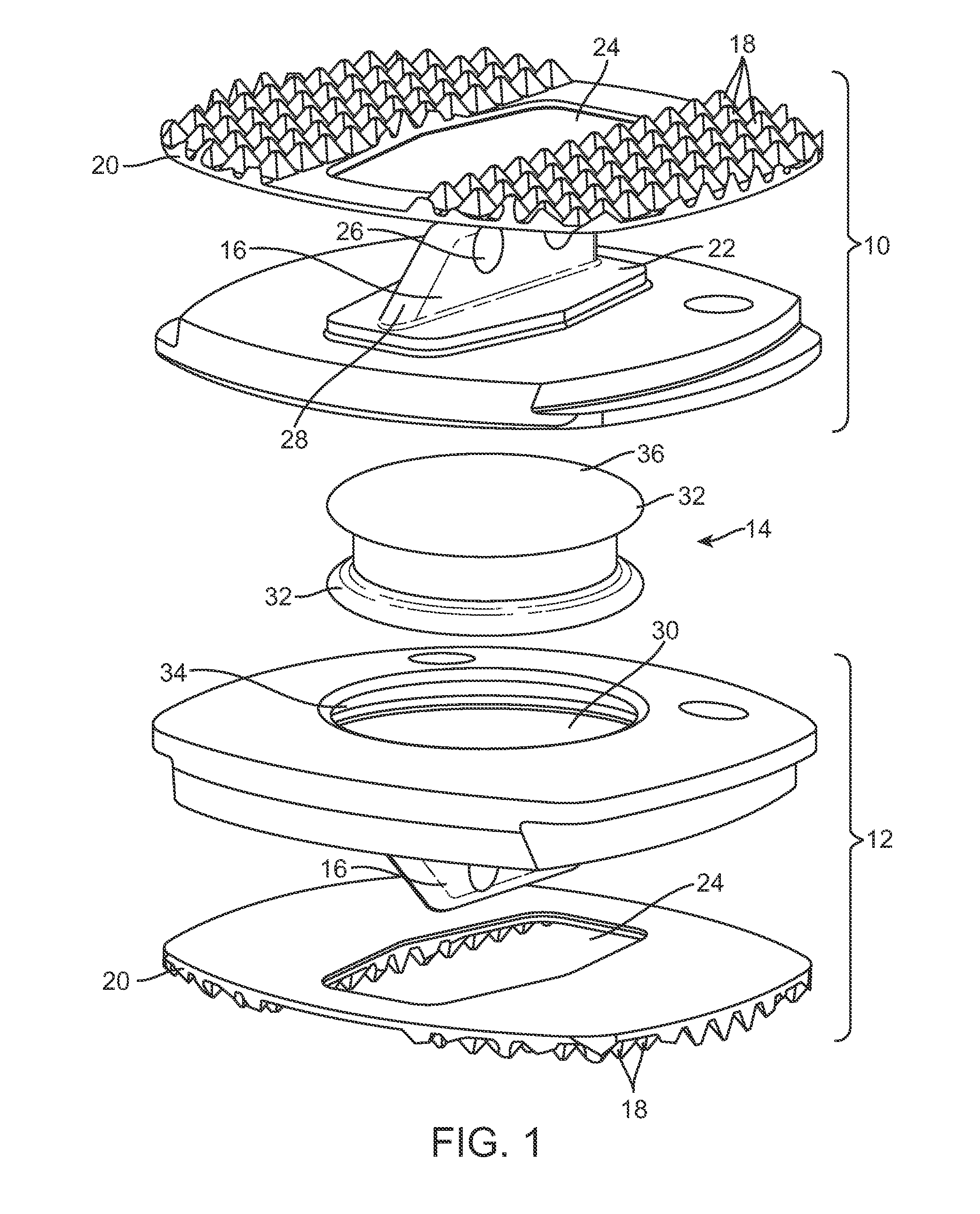 Polyaryletherketone artificial intervertebral disc